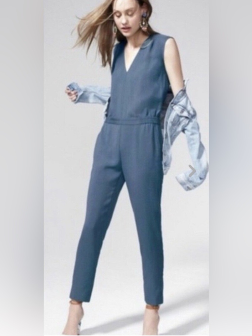J.CREW Sleeveless Jumpsuit in Blue. 
 SIZE 8